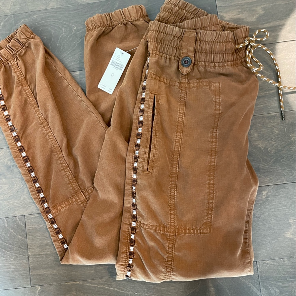 Anthropologie brown/white pant